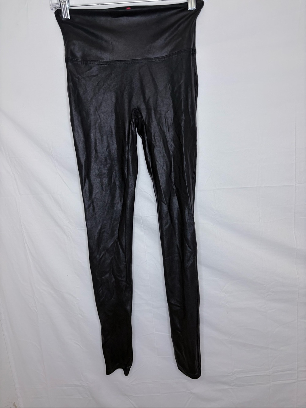SPANX Black Faux Leather High-Waist Jeggings